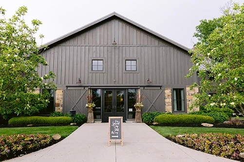 Barn at Bay Horse Inn wedding venue exterior, a preferred venue partner of Weddings by Bretta Indianapolis wedding planner