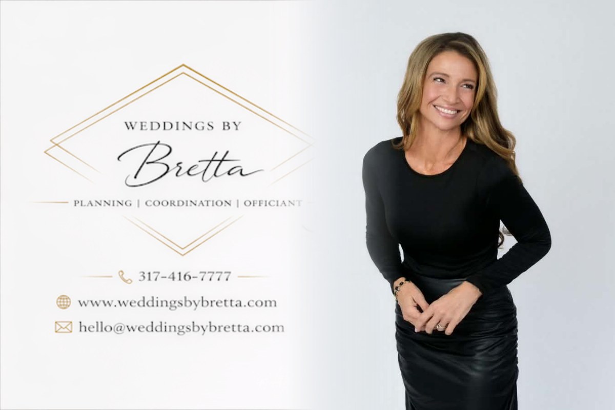 Bretta Thompson, Weddings by Bretta, call 317-416-7777 or email hello@weddingsbybretta.com